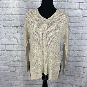 Universal thread vneck hi low sweater cream sz XS